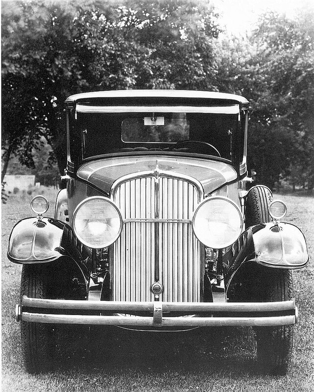 Front view of vintage car
