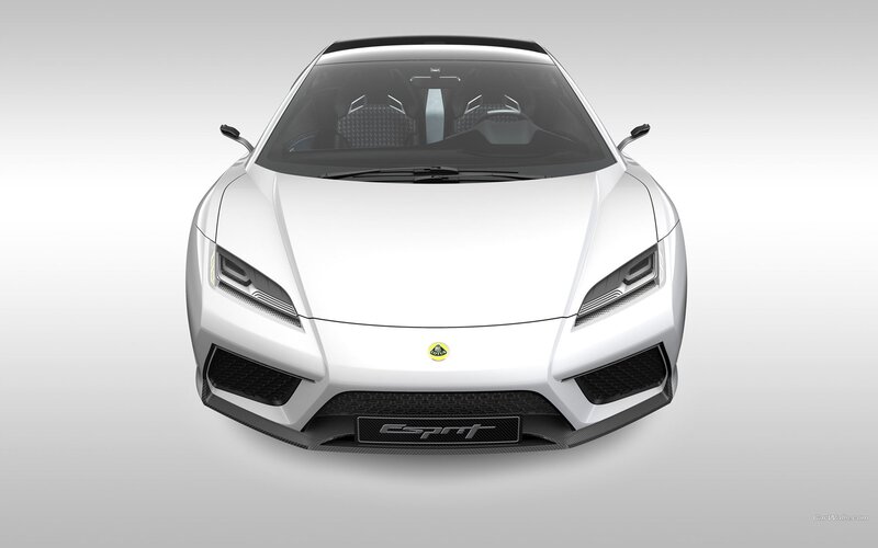 front view of white lotus esprit
