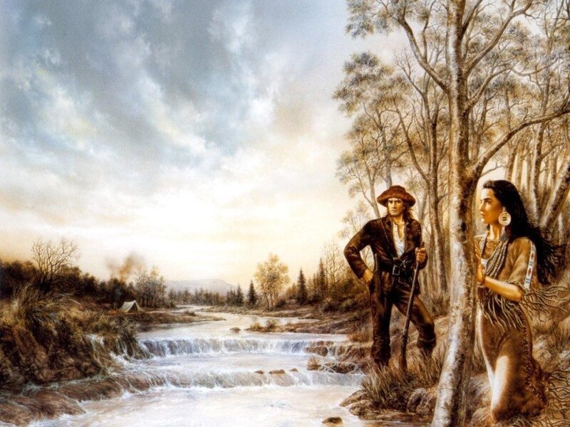 Frontiersman and Native American woman