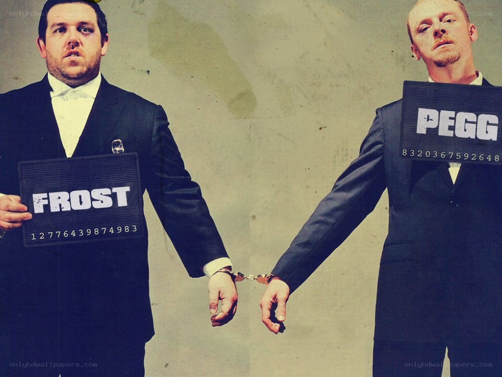 Frost and Pegg mugshots