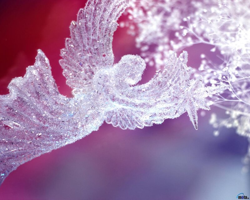 Frost-covered Angel Ornament