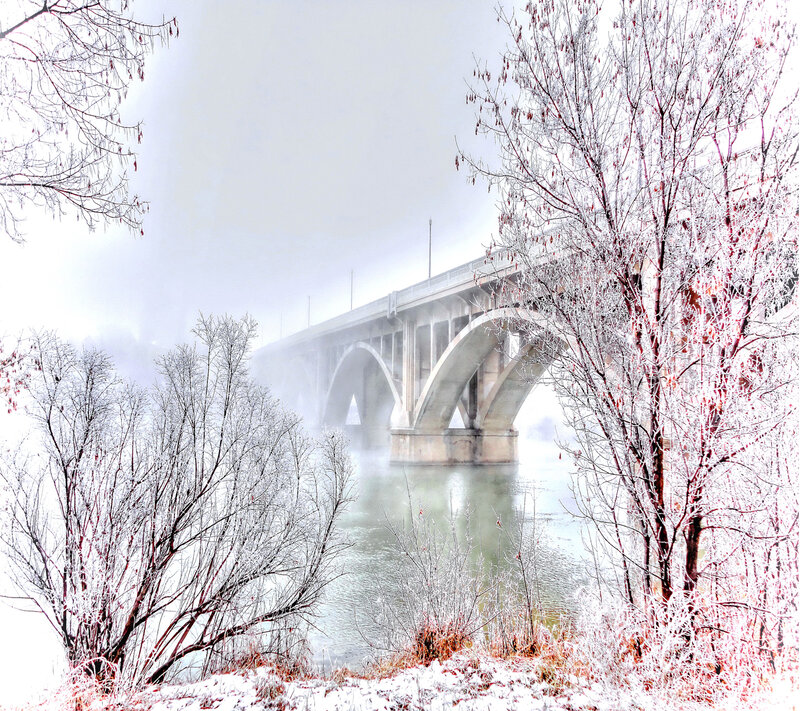 Frost-covered Bridge — White, Cold