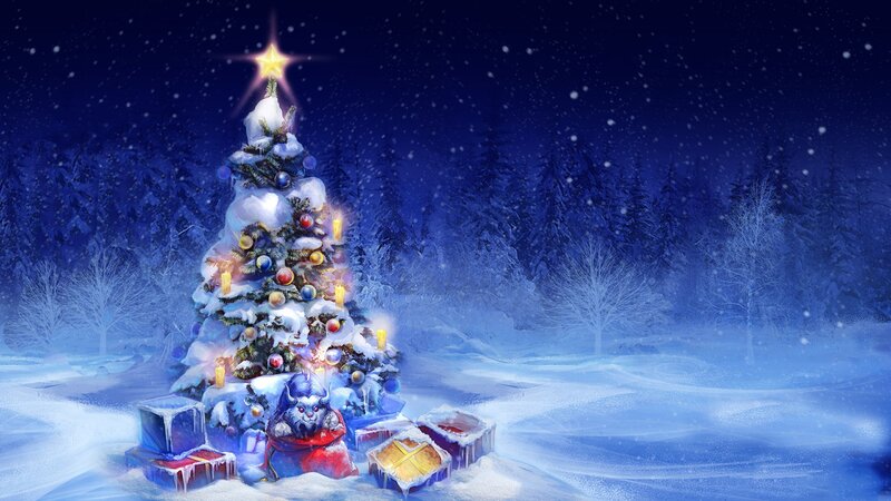 Frost-covered Christmas Tree
