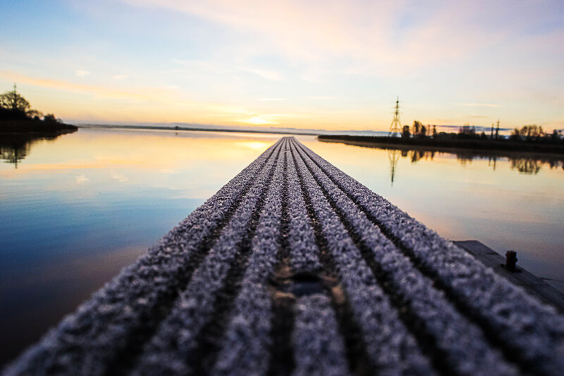 Frost-covered Dock