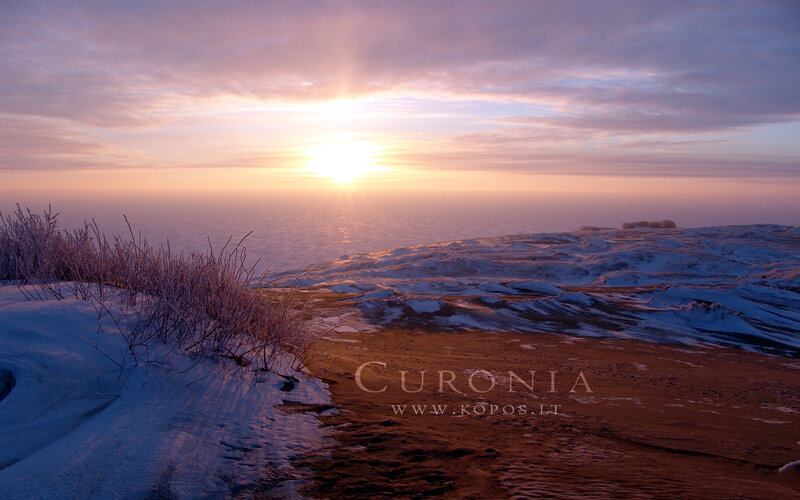 Frost-covered Dunes at Sunrise