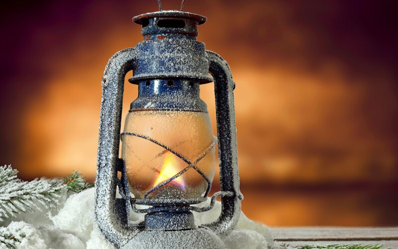 Frost-covered Lantern