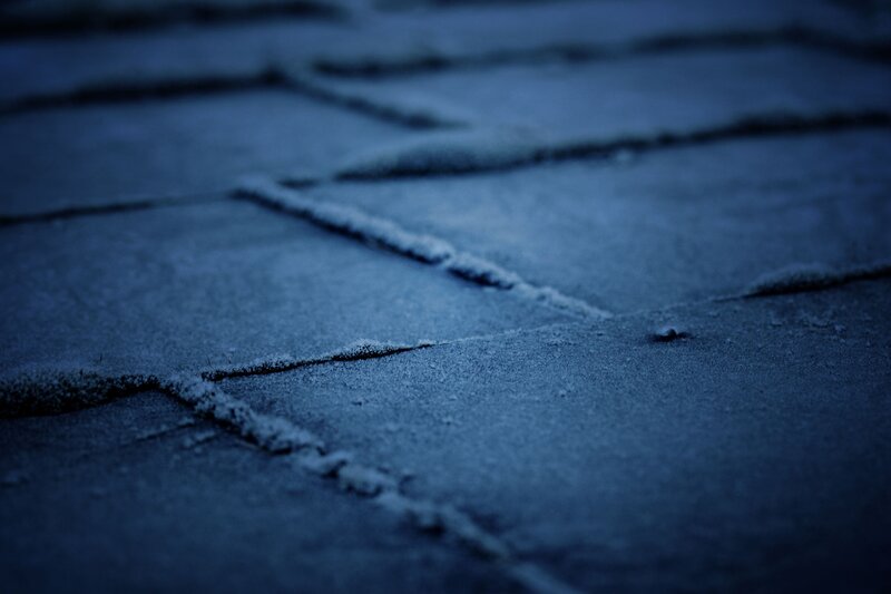 Frost-covered Pavement