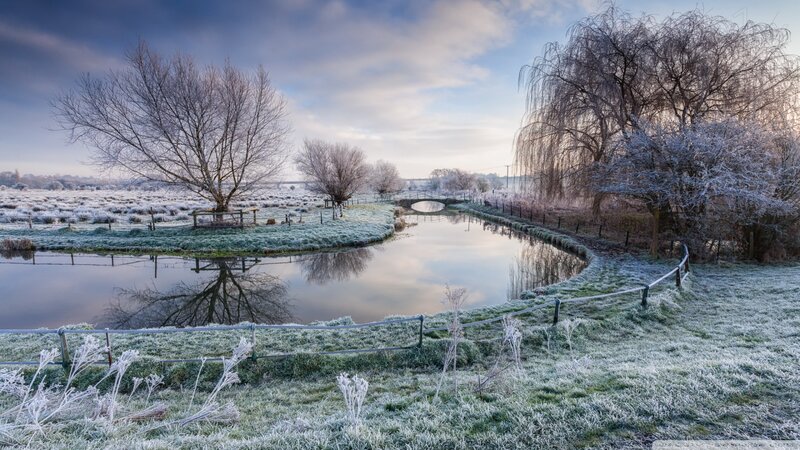 Frost-covered River Bend