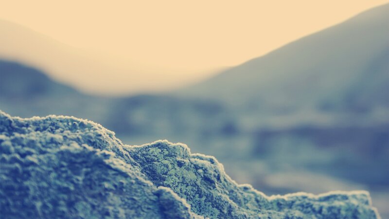 Frost-covered Rock — Blue