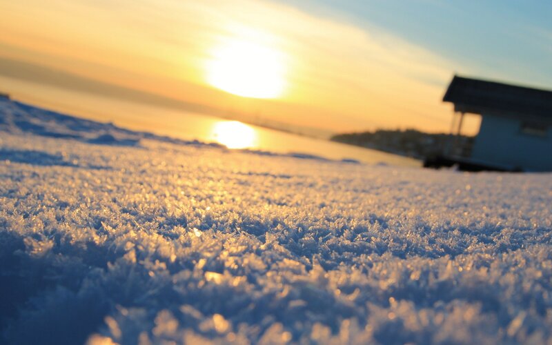 Frost-covered Snow — White