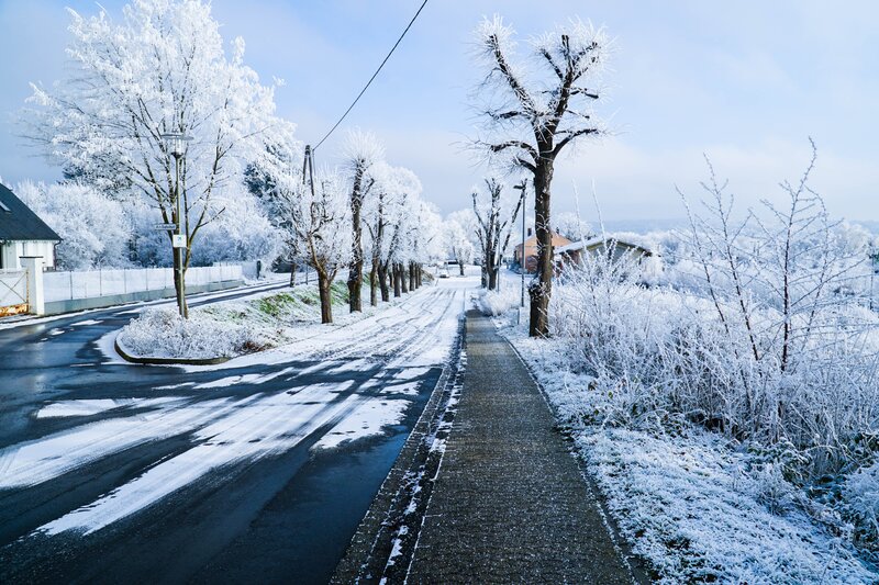 Frost-covered Street