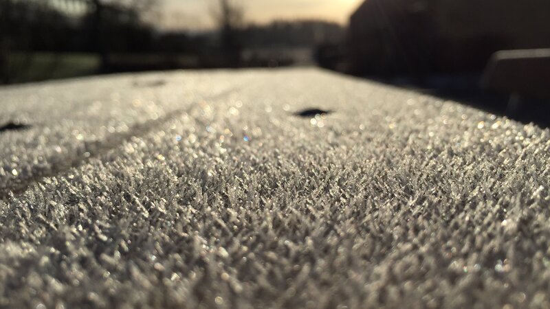 Frost-covered Surface — White