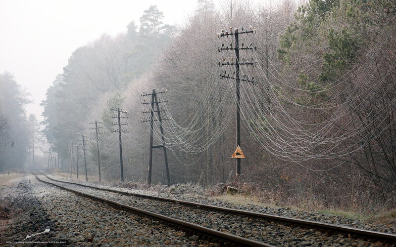 Frost-covered Train Tracks — Gray