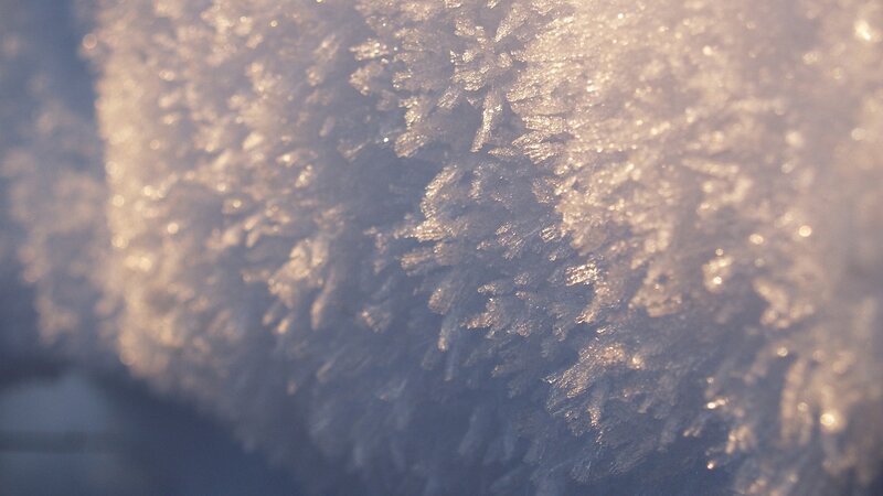 Frost Crystals on Glass — White, Calm