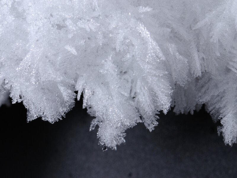Frost Crystals on Snow — White, Cold