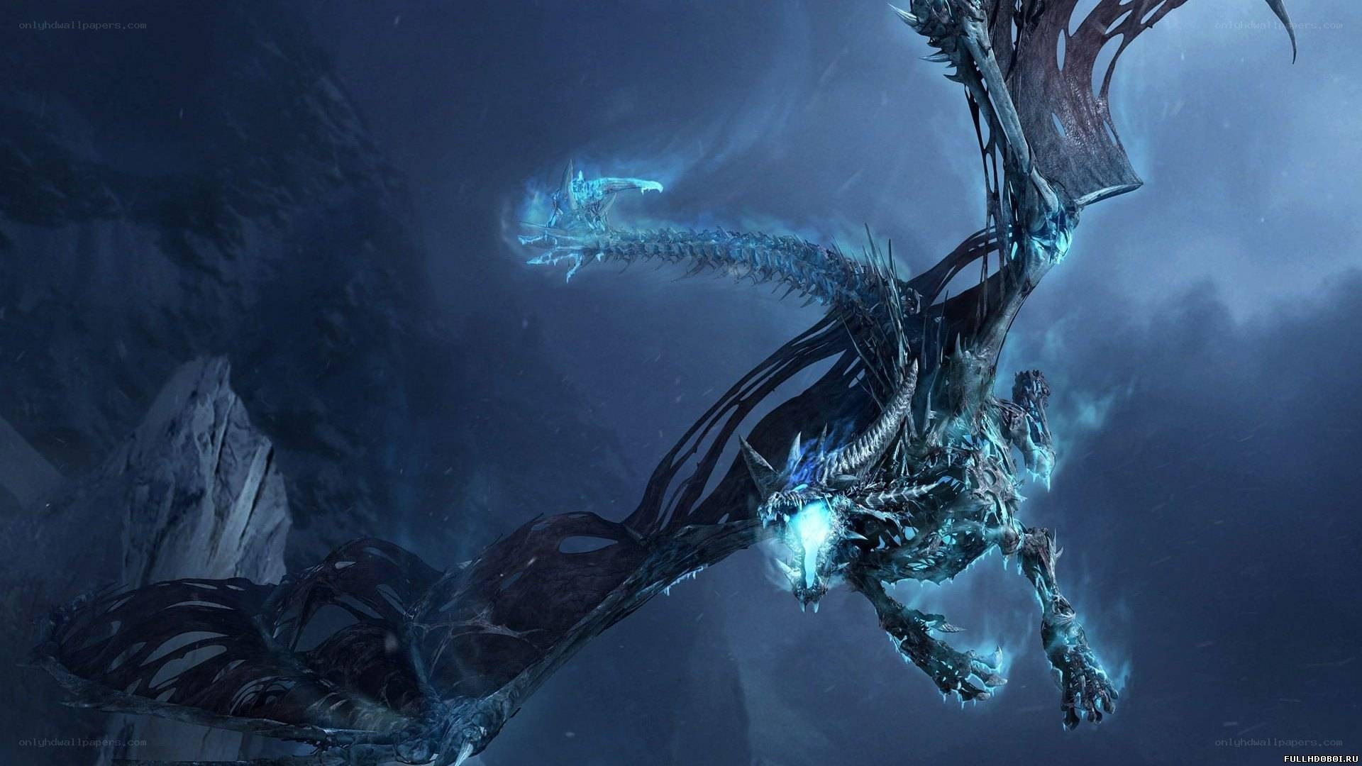 frost dragon in icy cave