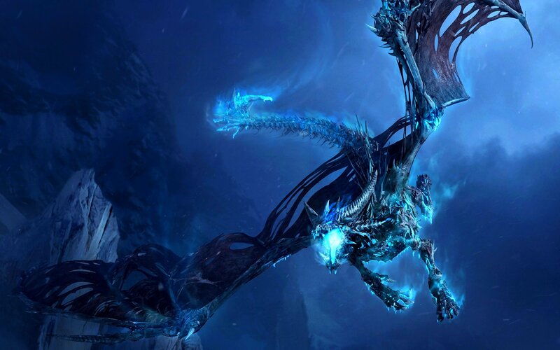frost dragon in icy cavern