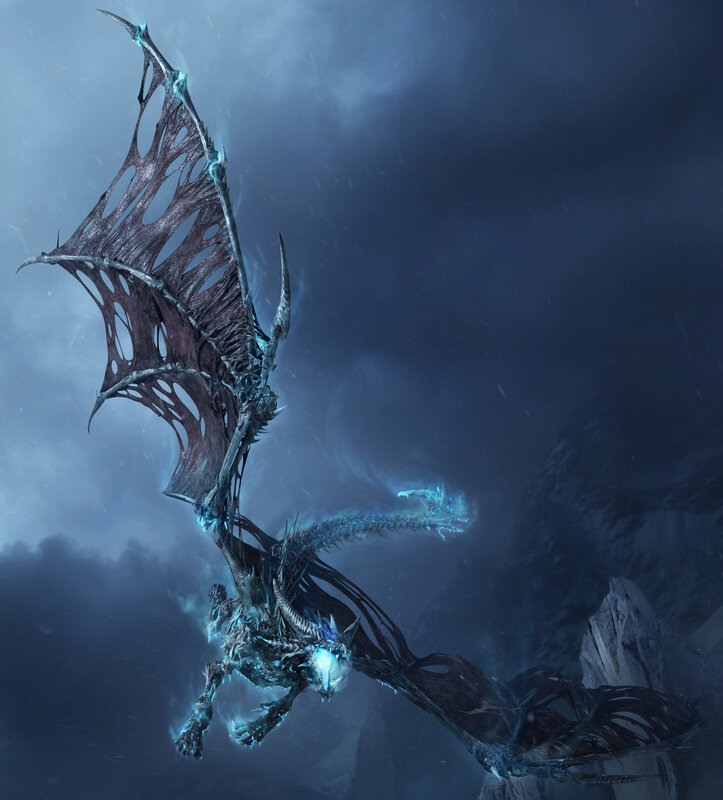 frost dragon in storm