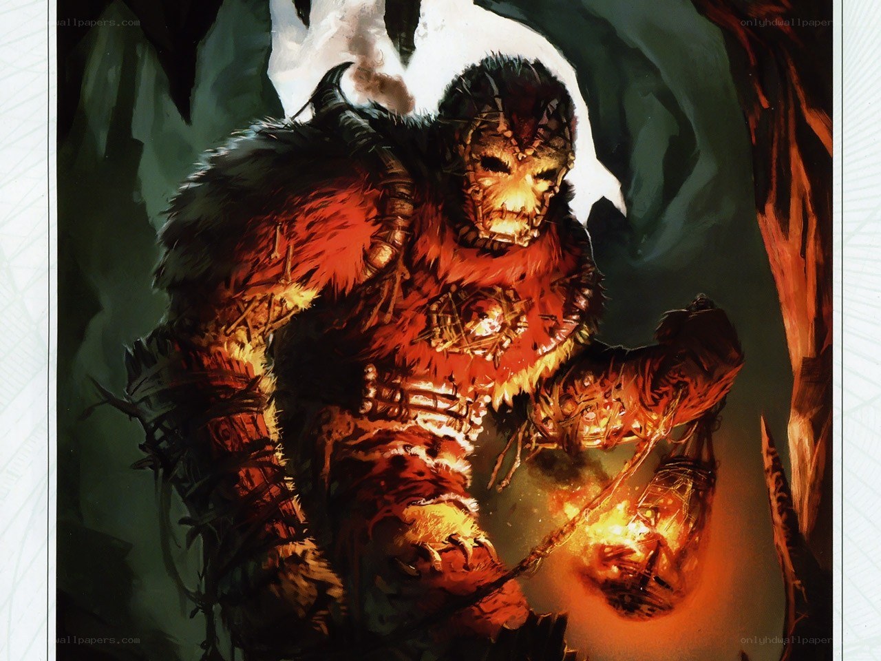 frost giant warrior in cave