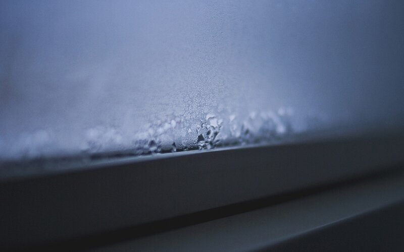 frost on a window pane