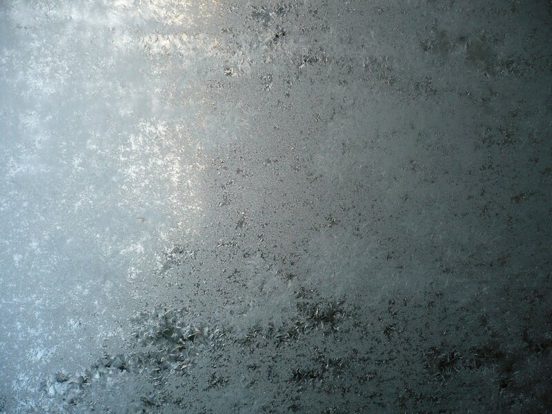 Frost Pattern on Glass — Gray, Cold