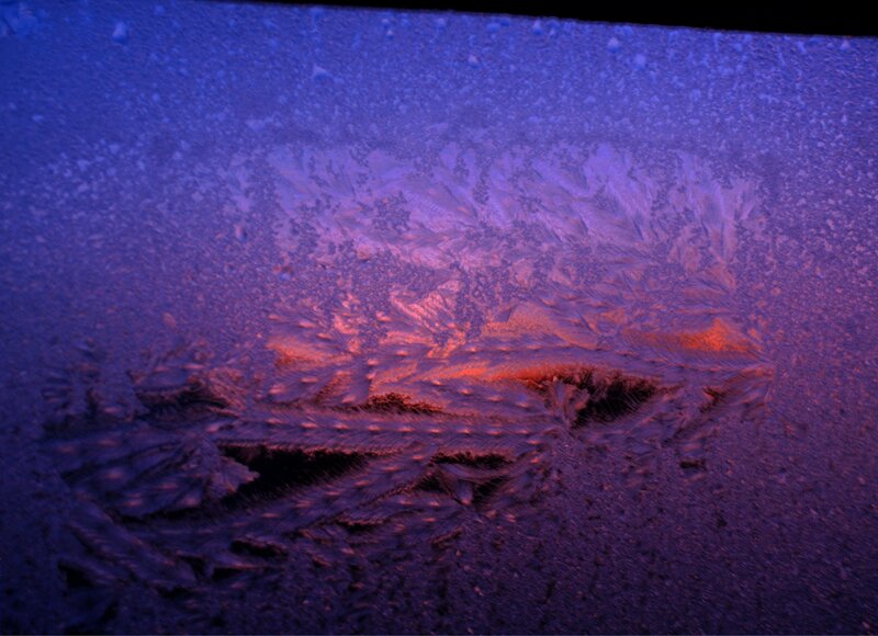 Frost Pattern on Glass — Purple