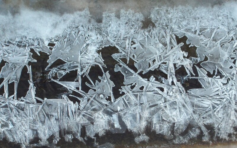 frost patterns on a window