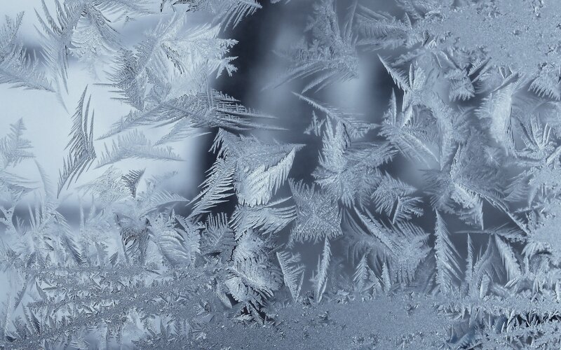 frost patterns on a window