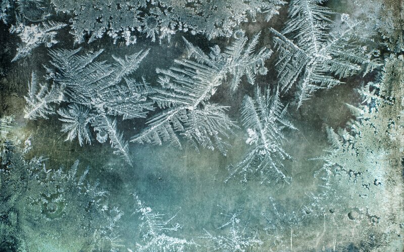 frost patterns on glass