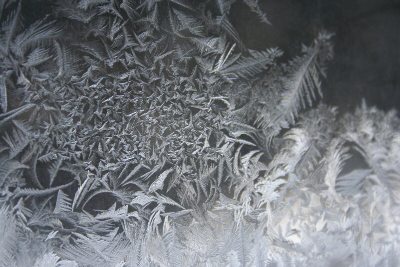 frost patterns on glass