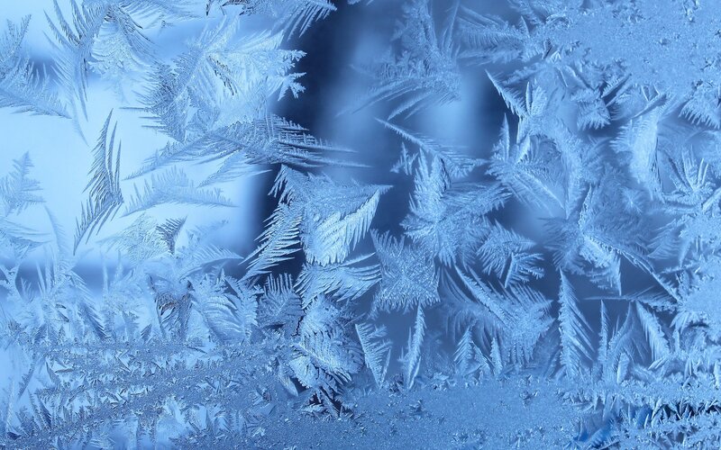 frost patterns on glass