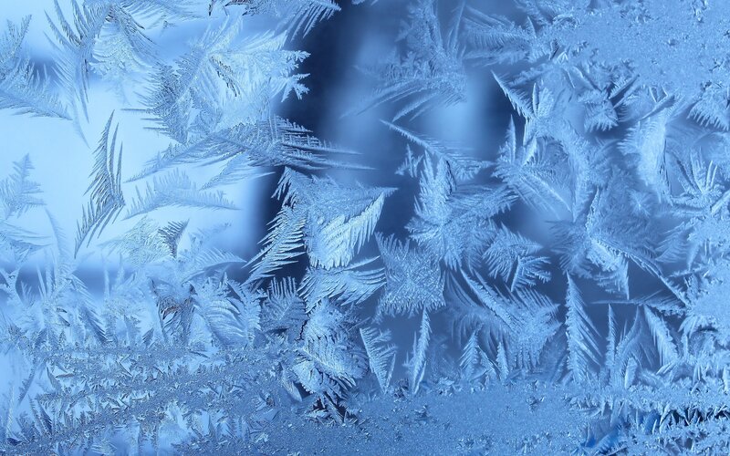 frost patterns on glass