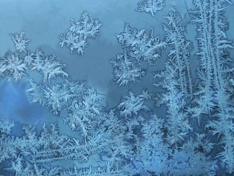 Frost Patterns on Glass — Blue, Cold