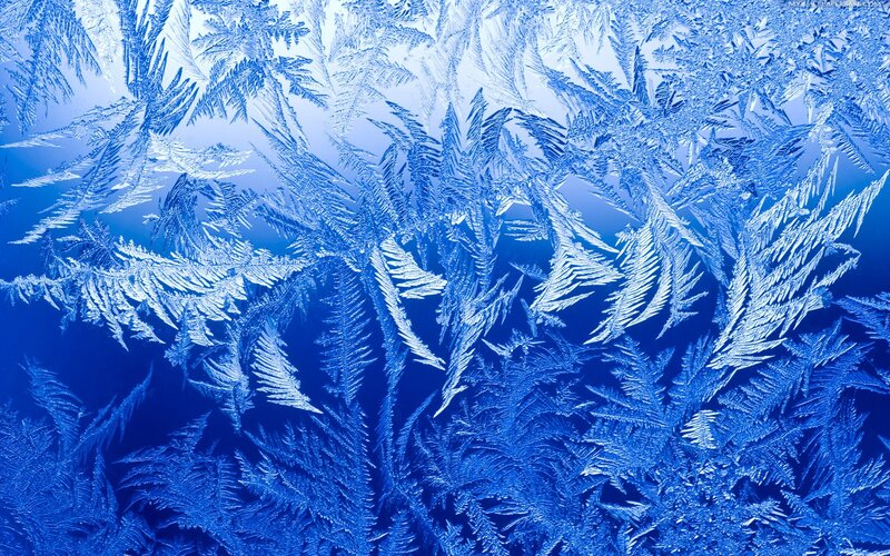 Frost Patterns on Glass — Cold, Winter