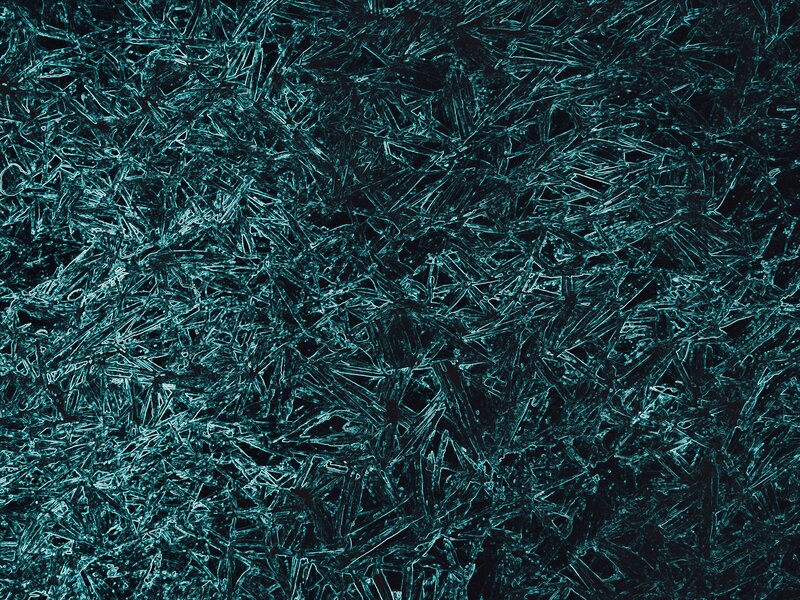 Frost Patterns on Glass — Teal