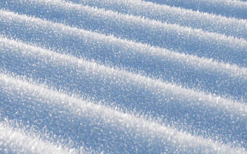 frost patterns on snow