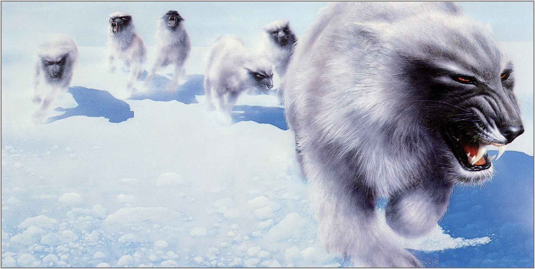 Frost wolves in pursuit
