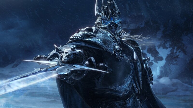 Frostborne Warrior with Sword — Blue, Dramatic, Cold