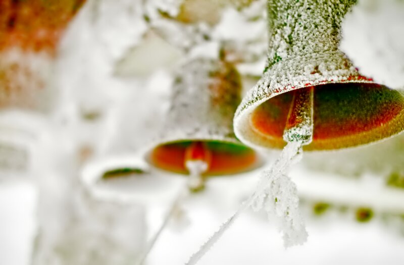Frosted Bells in Snow