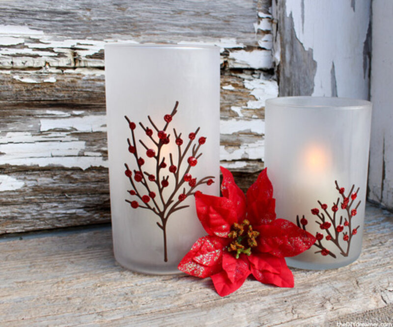 Frosted Candle Holders