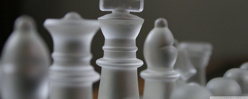 Frosted Glass Chess Pieces — White