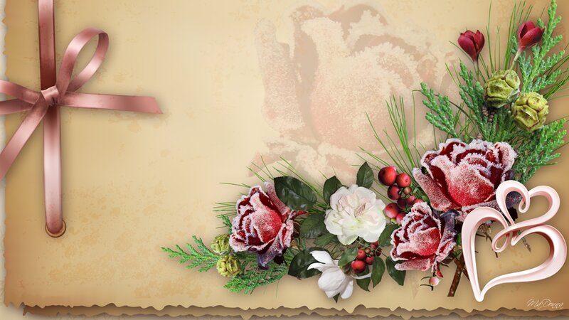 Frosted Roses and Berries