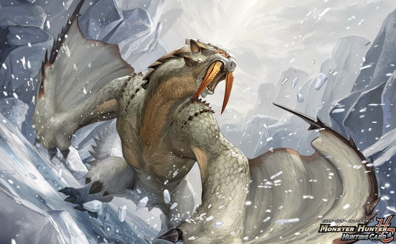 Frostwyvern in a blizzard