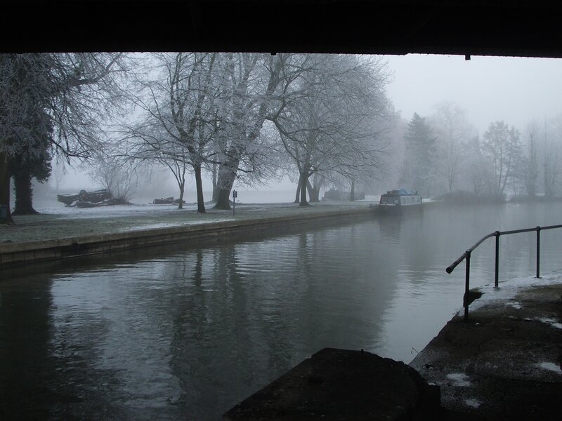 Frosty canal scene