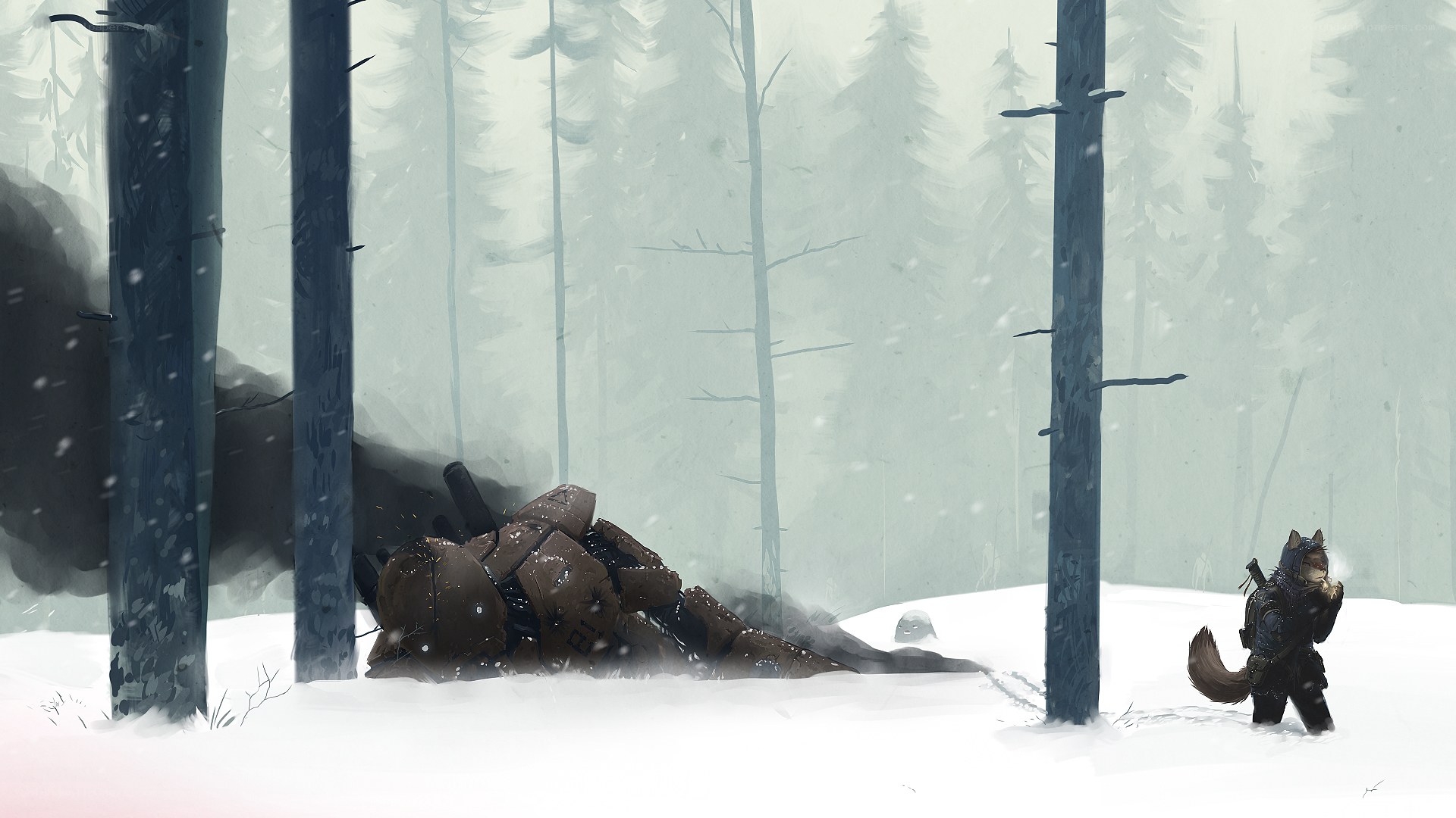 Frosty forest encounter