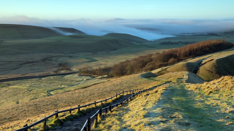 Frosty Hills with Fog