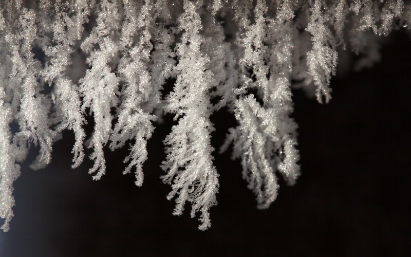 Frosty icicles hanging