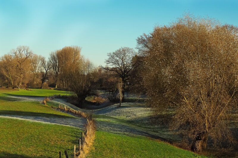 Frosty morning in the countryside