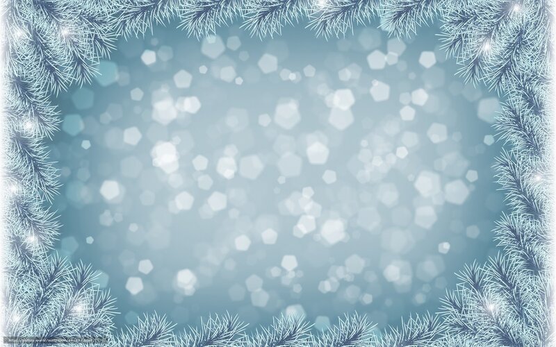 frosty pine frame background