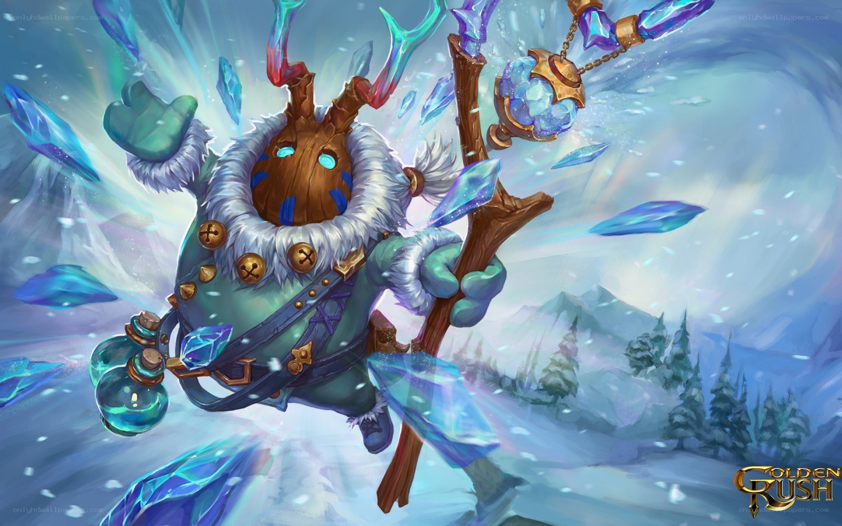 frosty spellcaster in winter